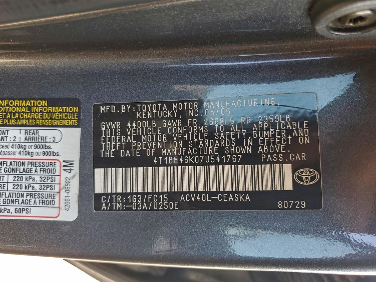 Toyota Camry Ce Image 7