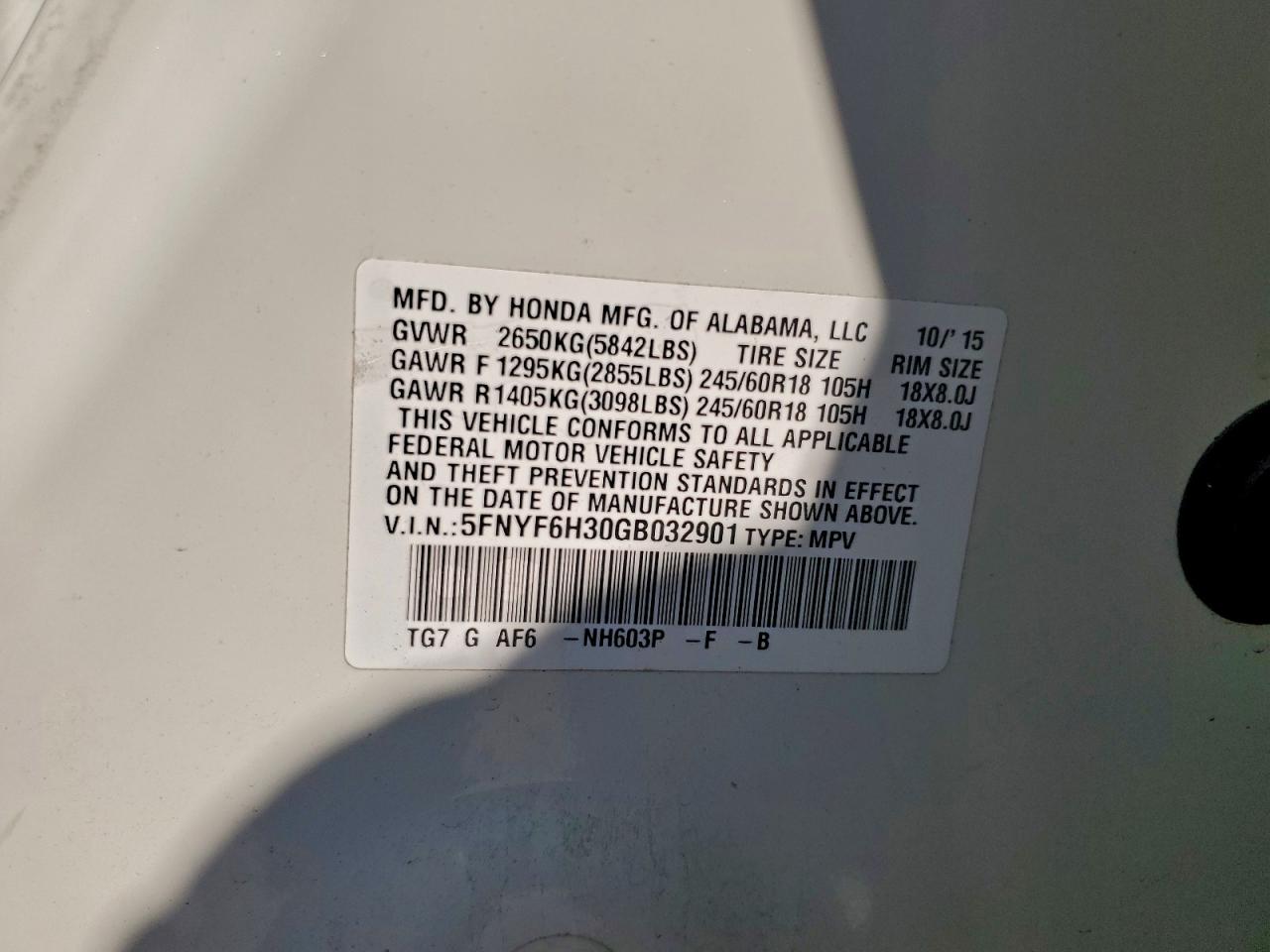 Honda Pilot Ex Image 8